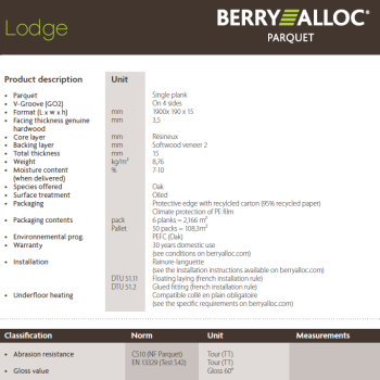 15mm dòng Lodge, BerryAlloc tự nhiên