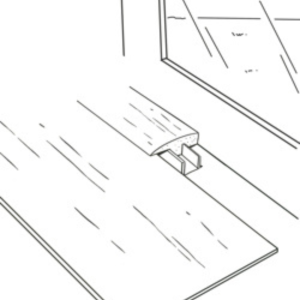 Nẹp kết thúc đồng màu (veneer gỗ sồi)