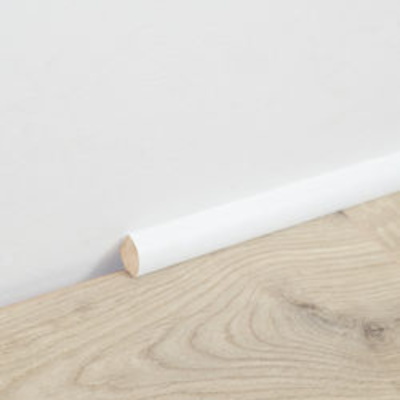 Phào chân tường góc bo trắng sơn lót sẵn (quarter round)